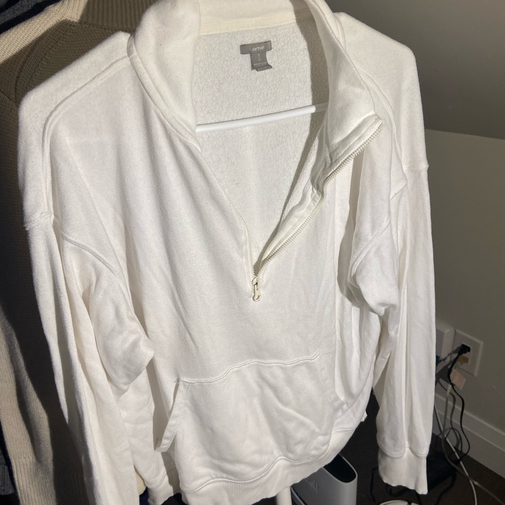 Aerie White Crew Neck Sweater